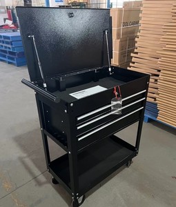 带气动盖的4个抽屉工具箱推车工具套件手推车