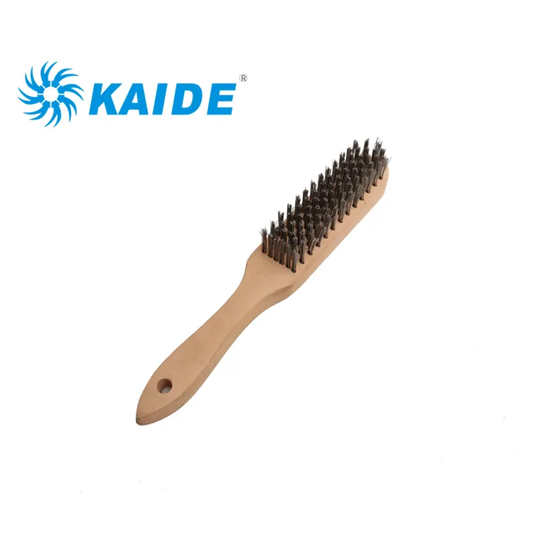 2024 Wholesale Stainless Steel Wire Brushes with Wooden Handle Cleaning Tool at Competitive Price