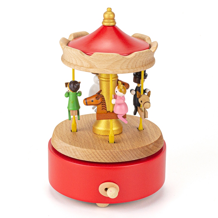 52705040 Marrón - Caja de música Carrusel Familia Feliz