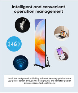 <strong>Computer</strong> or Mobile APP <strong>Control</strong> Wifi 4G USB P2 P2.5 Portable <strong>Digital</strong> Poster Display LED Poster for Retail Store - Product Image 3