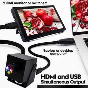 Elp 4K HD Mi กล้อง USB มุมกว้างกล้อง PC เอาท์พุทพร้อมกันมินิ UVC 2X ซูมดิจิตอล H.264 H.265 30fps 8MP กล้อง USB - Product Image 3