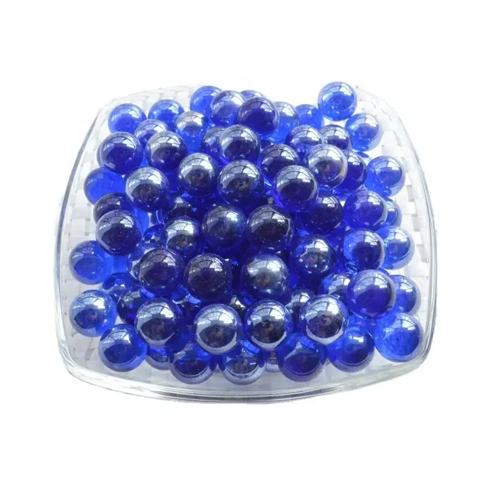 Blue color glass marble balls 14mm 16mm 25mm 35mm glass ball for Children's toy marbles