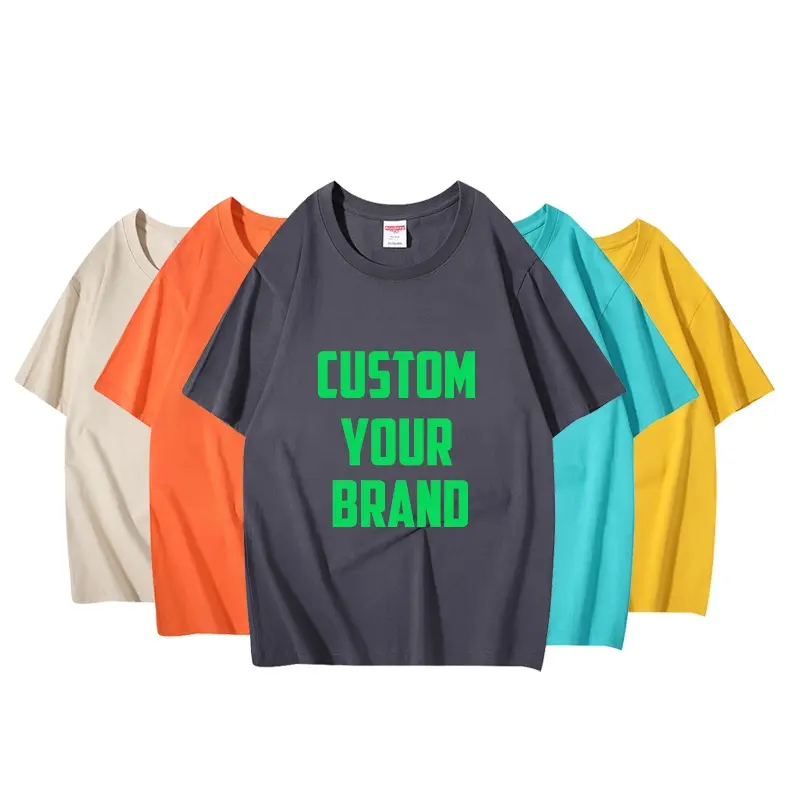 Wholesale Heavyweight Cotton Custom DTG Print Plain Oversized T-Shirt High Quality Custom Loose Drop Shoulder Tshirt