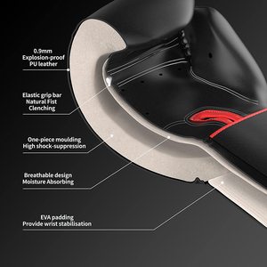 PROIRON信頼性と弾力性のあるボクシンググローブ、PUレザーフォームボクシンググローブ8オンス、28cmフック & ループボクシンググローブ