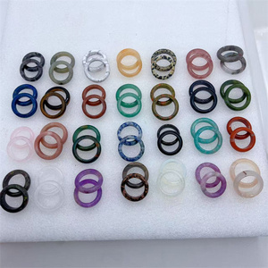 Bán Buôn Vòng Tròn Hình Pha Lê Nhẫn Reiki Chữa Bệnh Đá Đa Màu Thạch Anh Tím Tiger Eye Nhẫn Cho Thiền - Product Image 4