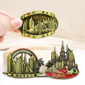Разноцветные сувениры Upinstar Abu Dhabi Saudi Arabia Muslim Makkah Tower, рекламный Национальный день, подарок, металлические магниты на холодильник - Product Image 5