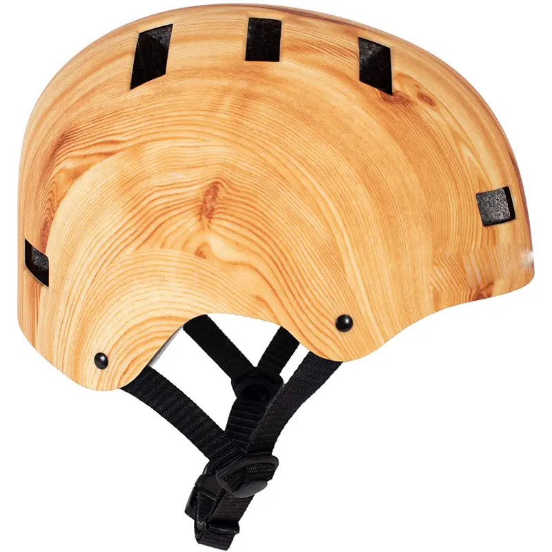 New design Imitation wood grain Sports Helmet Bicycle Cycling Skate Skateboard Skating Safety bmx helmet