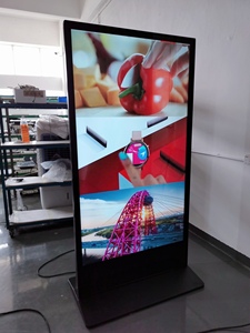Цифровой киоск сенсорный экран 75 дюймов 3840*2160 UHD полный экран ультра Безель меню рекламная машина Тотем цифровой дисплей экран - Product Image 2