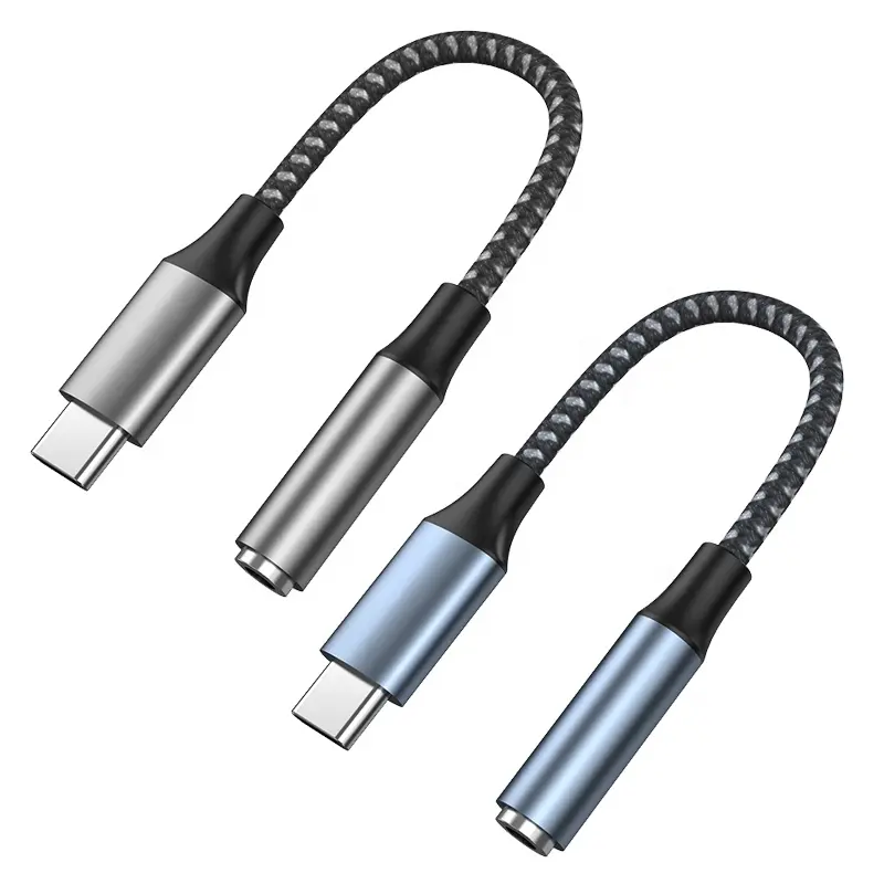Cable adaptador USB C tipo C macho a 3,5 MM hembra DAC Digital Aux Audio estéreo auriculares Jack convertidor Cable adaptador