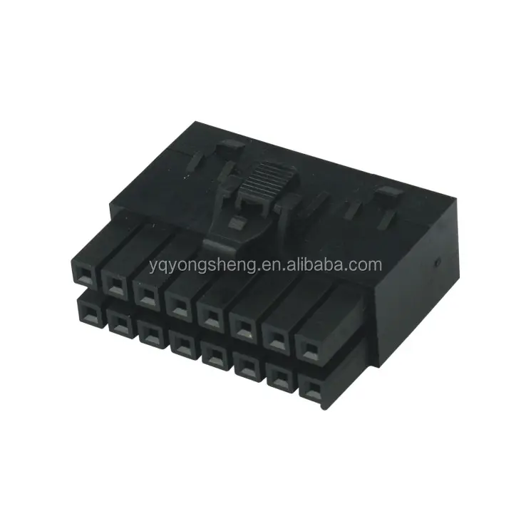 172258-1116 conector fêmea plástico elétrico do pino molex do preto 12 pinos