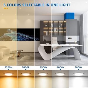 6インチ16W超スリムパネルライト5CCT ETLエネルギースターLED埋め込み式照明調光可能 - Product Image 3