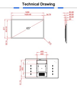 65&quot; Industrial Hanging <strong>Android</strong> <strong>Network</strong> Display <strong>Lcd</strong> Digital Signage Player Monitor - Product Image 6