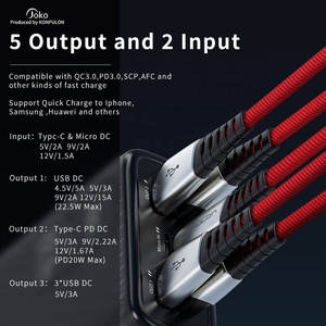 Konfulon Hot Selling Power Bank 30000mah Four <strong>USB</strong> 22.5W Max Type C 20W Fast Charging Mobile Charger External Battery for Phone - Product Image 4