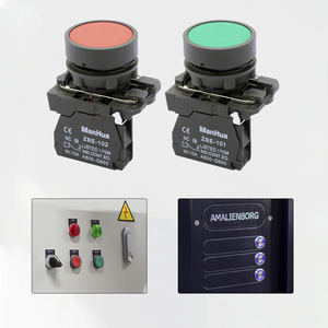 ManHua 22MM wasserdichter Druckknopf schalter Momentaner Steuersc halter für flache elektrische Schaltkreise mit Feder rückstellung - Product Image 2