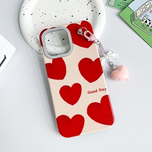 เคสโทรศัพท์มือถือพิมพ์ลายหัวใจสีชมพูสีชมพูกันกระแทกจากโรงงานสีแดงกันกระแทกรูปเปลือกหอยพีซีดีไซน์รถบรรทุกสไตล์การออกแบบลูกโป่ง IMD - Product Image 3