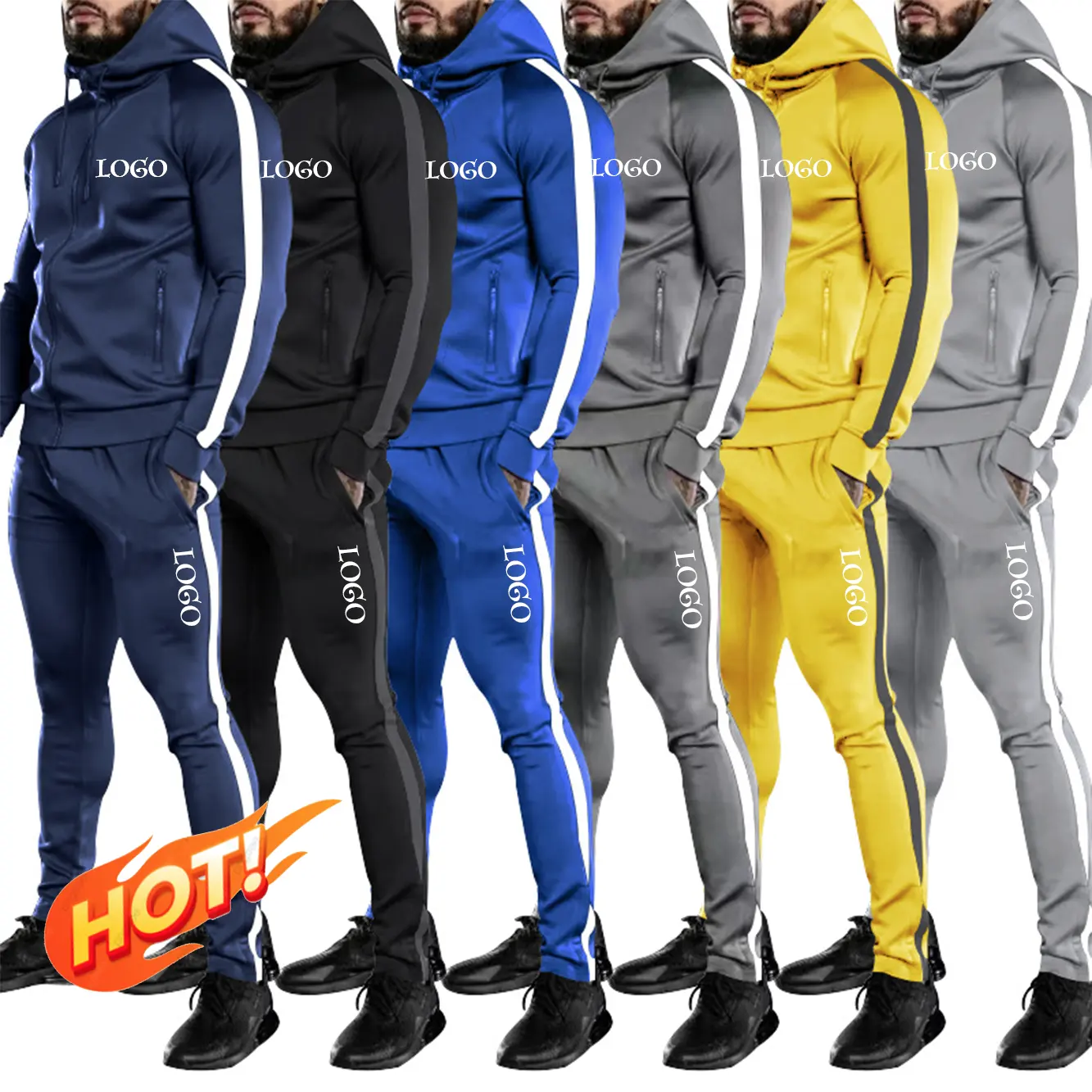 S116 yeni 2024 Streetwear kış Joggers Set Sweatpants iki parçalı eşofman koşu seti artı boyutu erkek setleri erkekler için eşofman