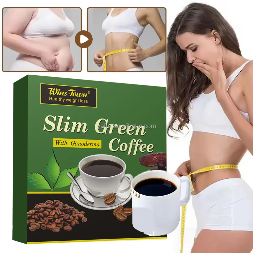Ince yeşil kahve doğal bitkisel diyet kontrol tozu anında kilo kaybı Ganoderma kahve zayıflama özelleştirmek