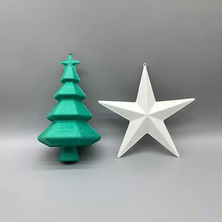 Pulpa ecológica artesanal, ornamento de Navidad, bolas de papel, colgante de estrella para decoraciones de árbol de Navidad