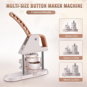 One-to-Three Button Sets of Molds <strong>Badge</strong> Machine with <strong>Replaceable</strong> Sizes Making Machine - Product Image 3