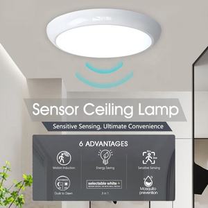 <strong>Functional</strong> Mushroom Ceiling Lamp for Indoor Living Room CCT Dimmable Ceiling Lamp 36w Radar <strong>Sensor</strong> Bulk Head Ceiling <strong>Light</strong> 24w - Product Image 5
