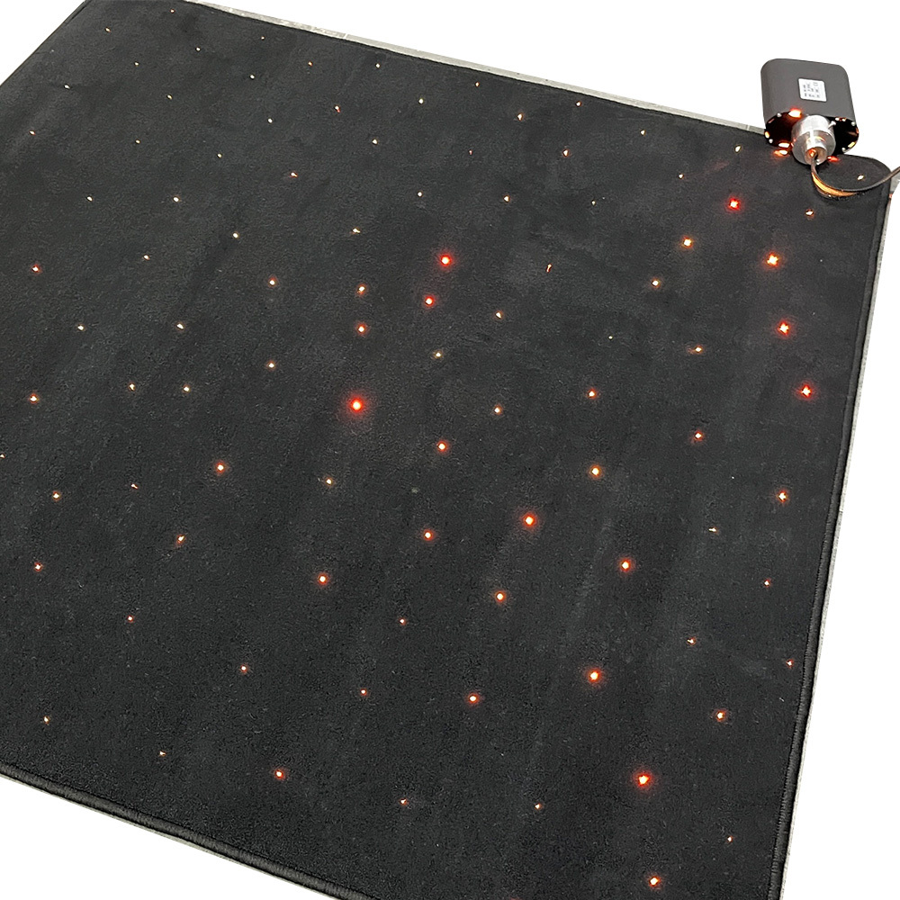 Alfombras de luz de estrellas negras de 1*2m