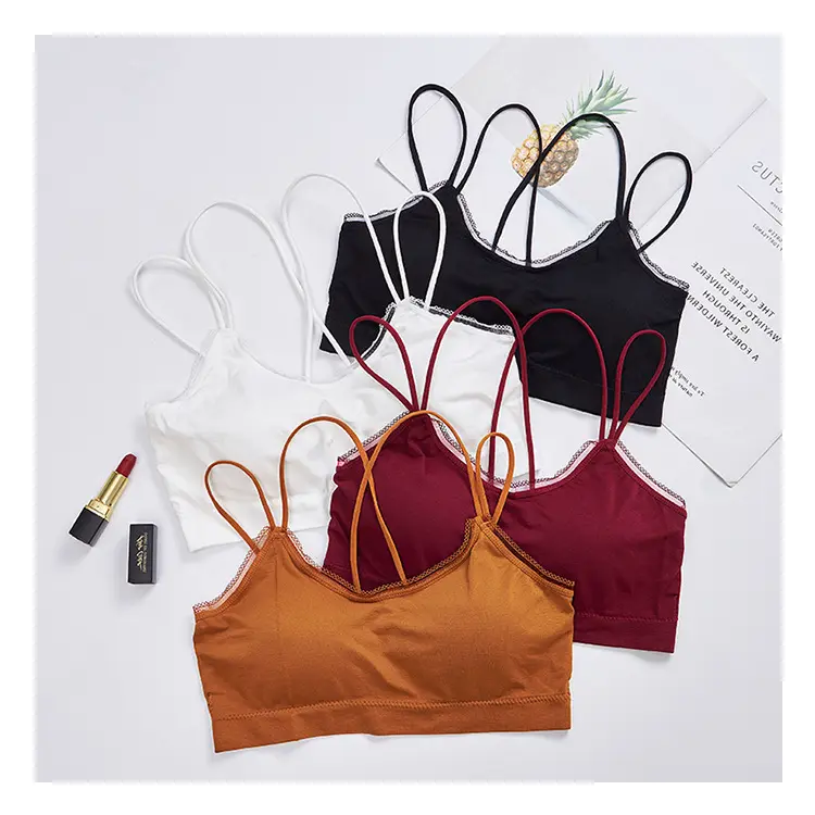 Soutien-gorge sans couture pour femme, bustier rembourré, Bralette sous-vêtement, nouvelle collection