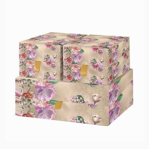 2025新设计的家居装饰纸板储物盒，带盖花卉嵌套盒礼品盒 - Product Image 6