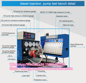 Probador de bomba Manual, equipo de banco de prueba de bomba de inyección de combustible diésel - Product Image 4
