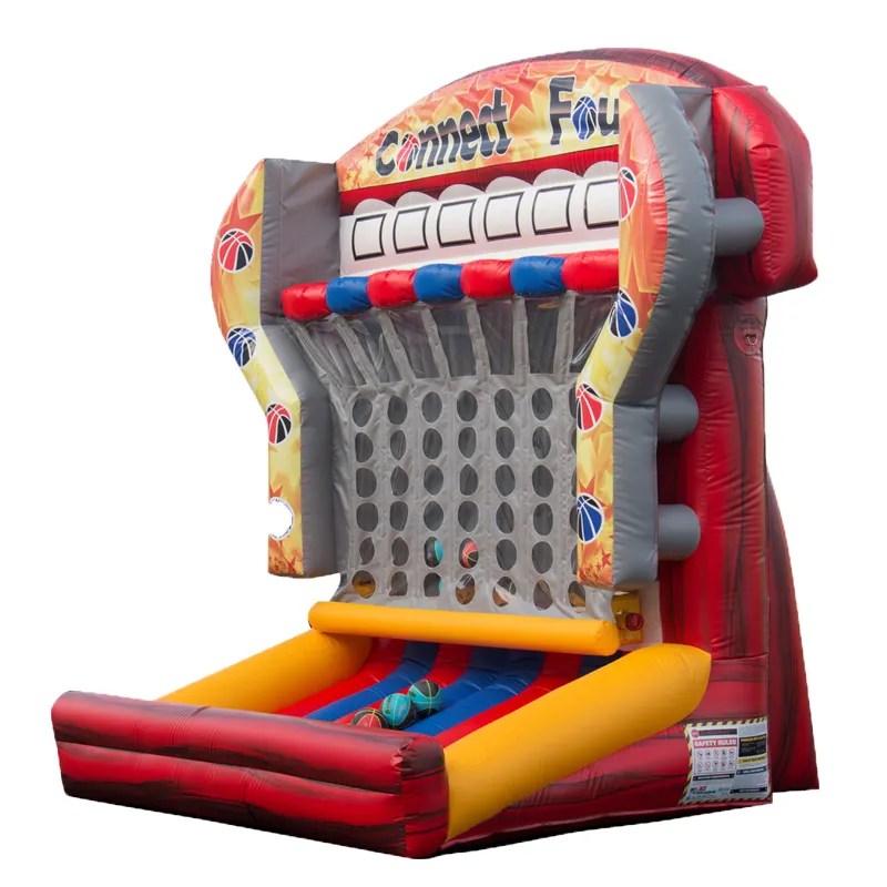 Fiesta gigante inflable conectar 4 juego de baloncesto tiro inflable aro de baloncesto para la venta