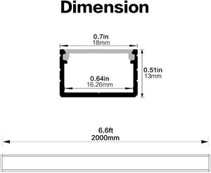 Kesilebilir artı boyutu U şekli LED alüminyum kanal sistemi sütlü kapak uç kapakları montaj klipleri akıllı şerit ışıkları - Product Image 6