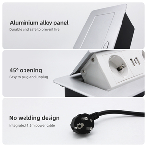 Nuevo producto Enchufe de escritorio multifunción Pop Up Oculto para oficina con 2 interfaces de alimentación europeas Carga 2 + C - Product Image 6