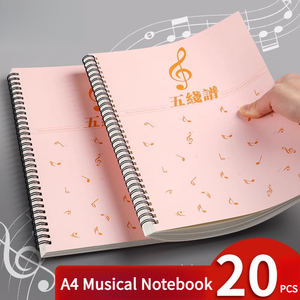Multistrato trasparente A4 Notebook musica chitarra per pianoforte spartito libro di musica Stave bobina a fogli mobili taccuino - Product Image 3