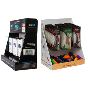 Mostrador de cartón personalizado con gancho de clavija Mostrador de mesa Mostrador de papel corrugado - Product Image 1