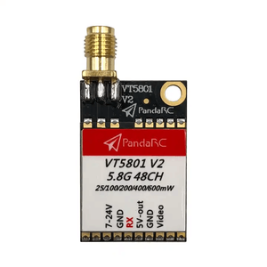 PandaRC VT5801 V2 VT5805 VT5804 FPV视频发射器5.8G 48CH 25/100/200/400/600mW可切换OSD可调形状记忆合金MMCX VTX无人机 - Product Image 2