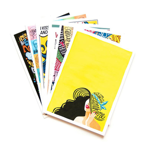 Kendi logo baskı kartpostal tebrik kartları ile zarf ve çıkartmalar - Product Image 5