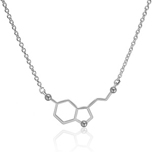 Cá nhân hoá tùy chỉnh kim loại giá rẻ dopamine phân tử Cấu trúc dây chuyền hợp kim hóa chất Mặt dây chuyền vòng cổ cho phụ nữ - Product Image 5