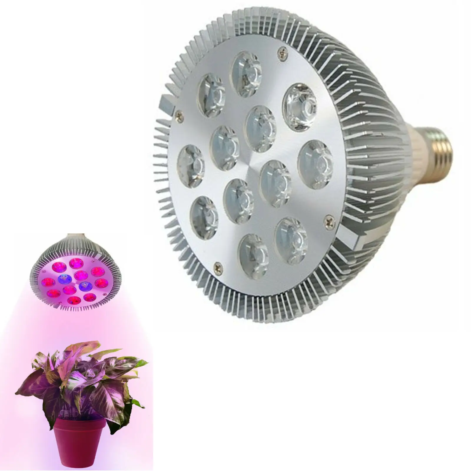 12W 15W LED akvaryum büyüyen LED ışık bitki büyümek ampul hidroponik sera için organik kapalı bitkiler PAR LED büyümek işık