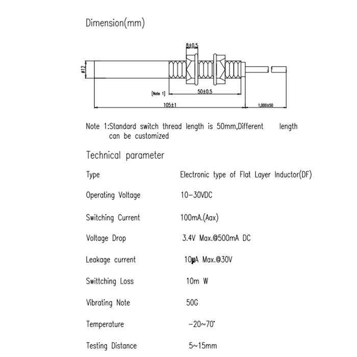 Elevator Leveling Sensor 61N61U30 Smoke Rod Proximity Deceleration Magnetic Switch Bistable/monostable/NO/NC