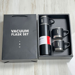 DD2163 iş 500ml hediye kutu seti taşınabilir iş fincan paslanmaz çelik termos bardak bir fincan şişeler su şişesi 3 kapaklı