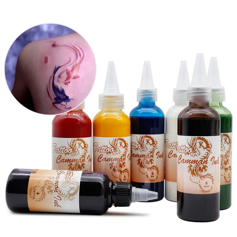 100Ml/Fles Tattoo Uv/Fluorescerende Inkt Groothandel Gouden Phoenix Tijdelijke Airbrush Tattoo Inkt Airbrush Tattoo Gewone Inkt