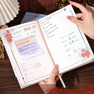 A5 gül Manor ve kelebek dizüstü yaratıcı renkli iç öğrenci ciltli ciltleme günlüğü kitap ciltli araba hattı kitap - Product Image 4