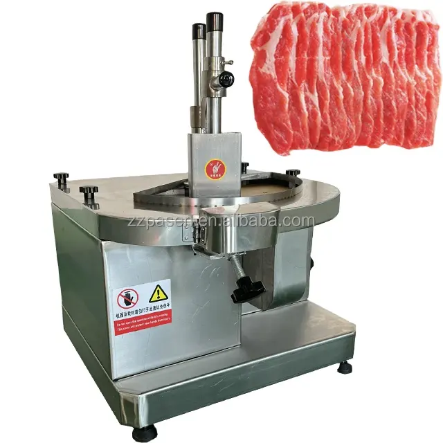 Mesin pengiris daging listrik Stainless Steel, mesin pemotong daging segar, mesin pengiris daging