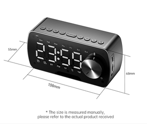 Reloj despertador multifunción con espejo LED, reproductor de música inalámbrico BT, electrónico, Digital, G10, altavoz - Product Image 5