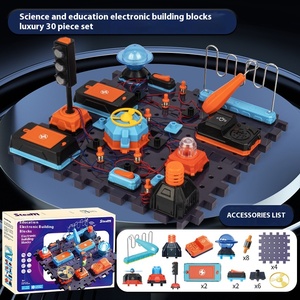 Blocchi di costruzione elettrici giocattolo di assemblaggio educativo per la scienza elettronica di educazione circuito di simulazione set di luci sonore - Product Image 6
