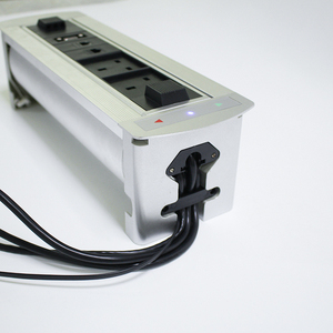 Hidden Office Desk Motorized Vault Table Top Switch Outlet / <strong>Multi</strong>- <strong>Functional</strong> Rotating Desk Power <strong>Socket</strong> <strong>With</strong> <strong>USB</strong> Charger
