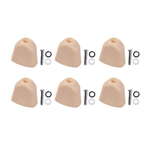 6 uds., tapas de clavija de afinación, tapa de botón de llave de afinación pulida, mango de perilla de cuerda con tornillos, piezas de arandela para guitarras eléctricas - Product Image 1