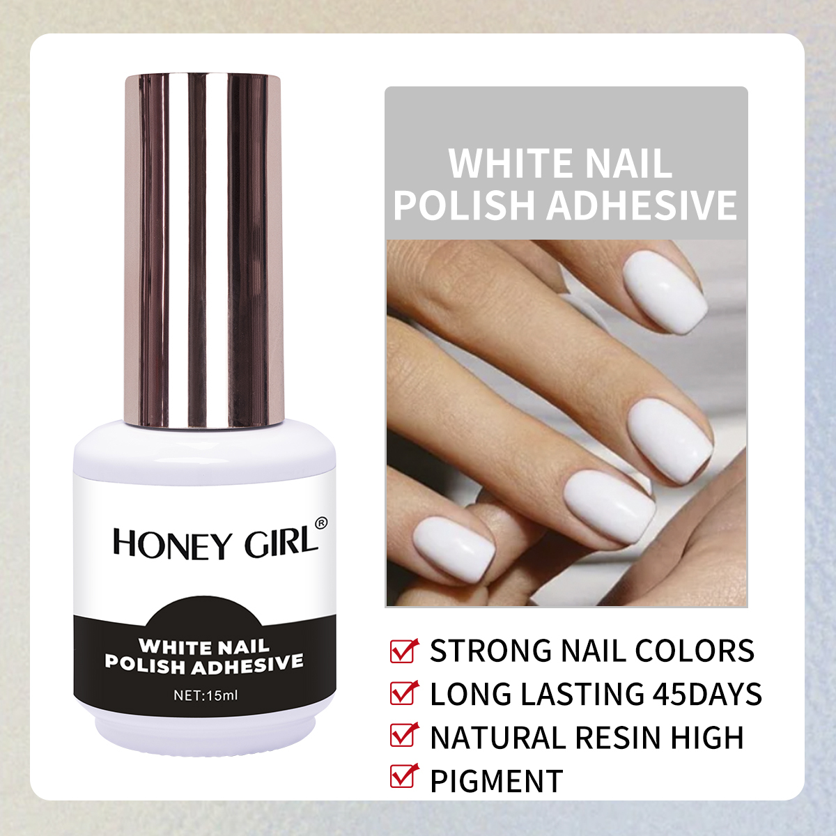 ADHESIVO BLANCO PARA UÑAS