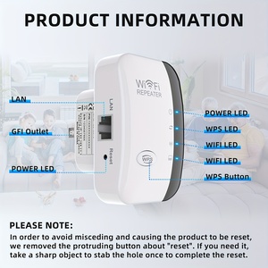 Hecho en China 2,4G inalámbrico Wifi repetidor extensor 300Mbps WIFI amplificador de señal amplificador de red Repetidor Versterker adaptador - Product Image 5