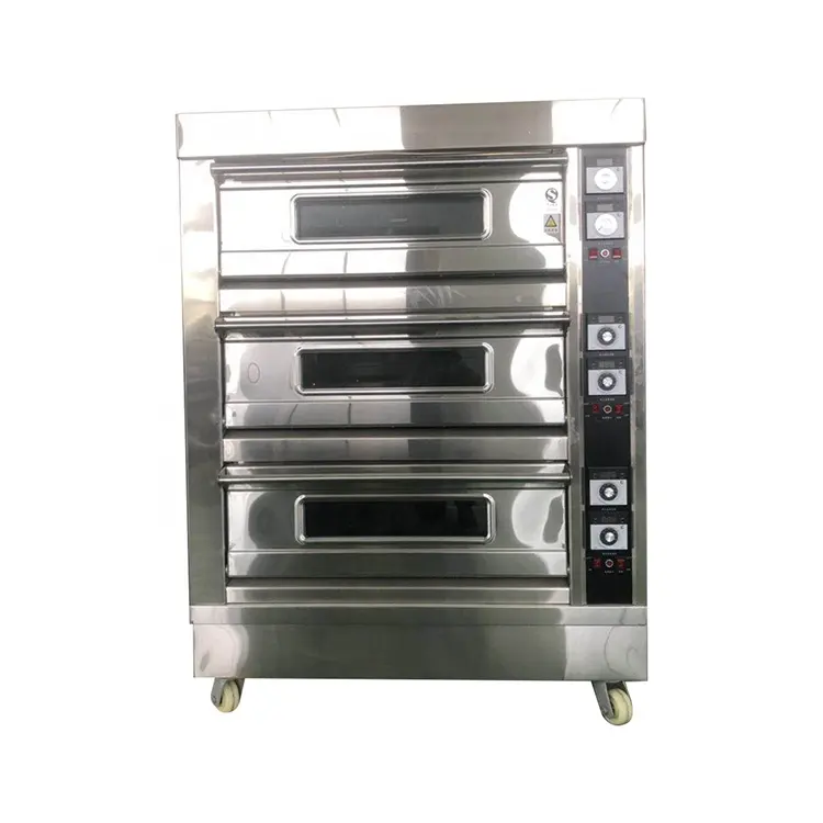 High Quality 3 Deck 6 Trays Electric Bakery Oven for Bread and Cake