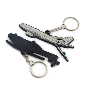 カスタマイズされた飛行機キーホルダー広告用工場格安価格カスタムPvcラバーキーチェーンプロモーションギフト用 - Product Image 3